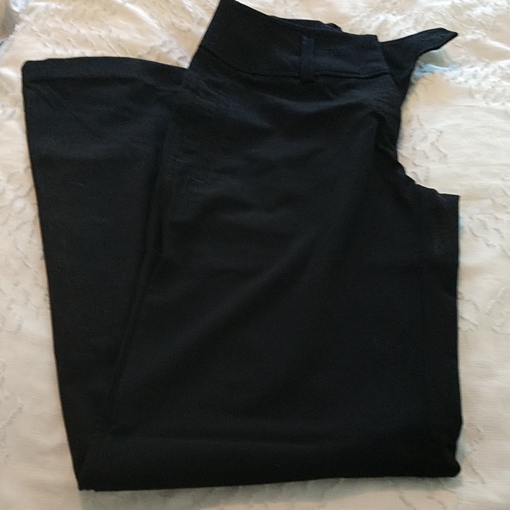 High waisted poly/rayon/spandex blend dress pants